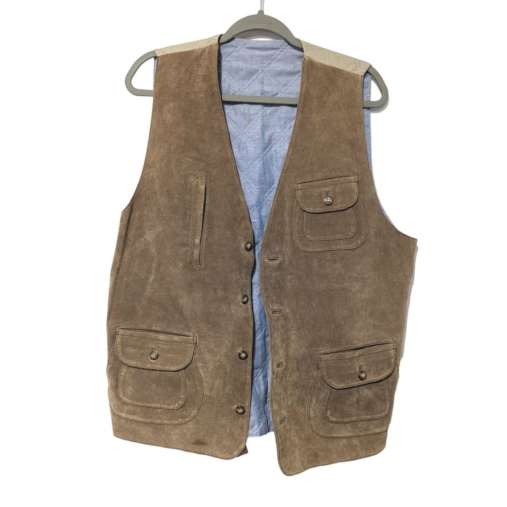 Men's Vintage Norm Thompson 100% Genuine Leather Vest